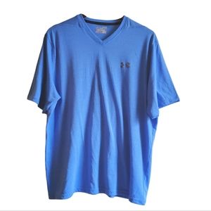 Under Armour Blue V-neck Shirt Threadborne XL